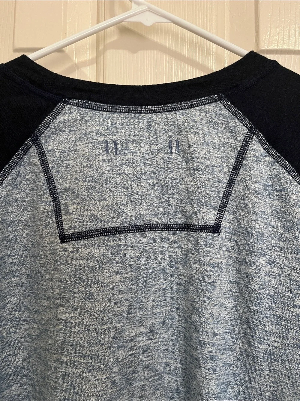 The North Face Sweater Men 2XL Blue Heather Crewneck Pullover Knit Logo XXL